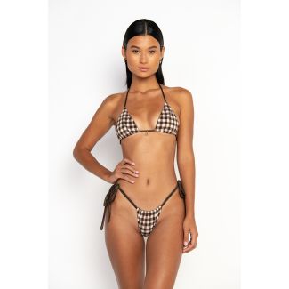 Beige Multi-Wear Triangle Panel Bikini Top