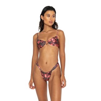 PeachPuff Underwire Panel Charm Bikini Top