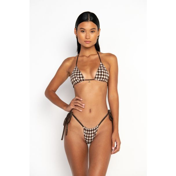 Beige Multi-Wear Triangle Panel Bikini Top