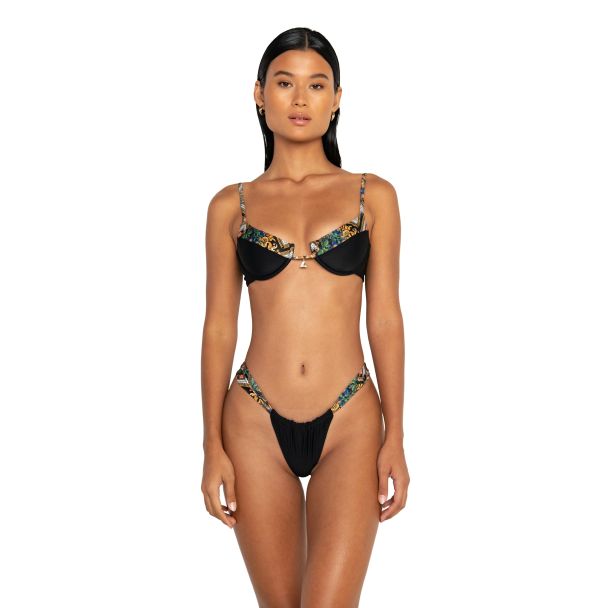 Coral Underwire Panel Charm Bikini Top